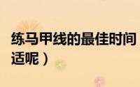 练马甲线的最佳时间（练马甲线什么时候最合适呢）
