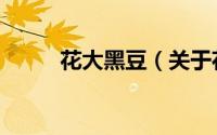 花大黑豆（关于花大黑豆的简介）