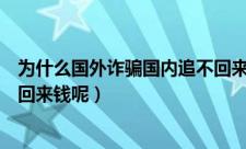为什么国外诈骗国内追不回来钱（国外诈骗为什么国内追不回来钱呢）