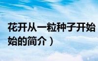 花开从一粒种子开始（关于花开从一粒种子开始的简介）