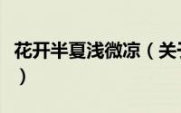 花开半夏浅微凉（关于花开半夏浅微凉的简介）