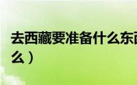 去西藏要准备什么东西（去西藏旅行要准备什么）