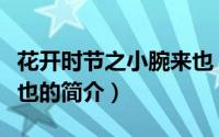 花开时节之小腕来也（关于花开时节之小腕来也的简介）