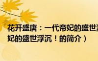 花开盛唐：一代帝妃的盛世浮沉！（关于花开盛唐：一代帝妃的盛世浮沉！的简介）