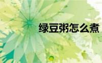 绿豆粥怎么煮（绿豆粥做法）