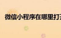 微信小程序在哪里打开（微信小程序简介）