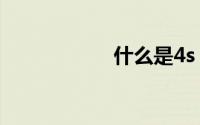 什么是4s（何谓4s）