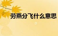 劳燕分飞什么意思（劳燕分飞的含义）