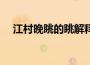 江村晚眺的眺解释（江村晚眺的眺意思）
