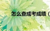 怎么查成考成绩（如何查成考成绩）