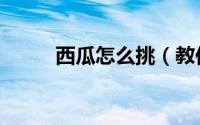 西瓜怎么挑（教你正确挑选西瓜）