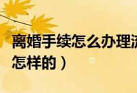 离婚手续怎么办理流程（办理离婚手续流程是怎样的）