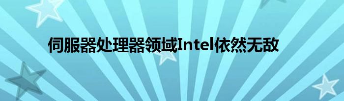 伺服器处理器领域Intel依然无敌