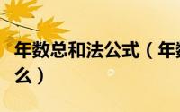 年数总和法公式（年数总和法的计算公式是什么）