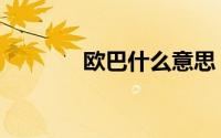 欧巴什么意思（欧巴的含义）