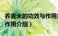 荞麦米的功效与作用是什么（荞麦米的功效与作用介绍）