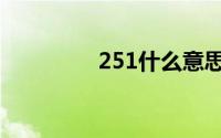 251什么意思（251解释）