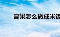 高粱怎么做成米饭（做米饭的方法）