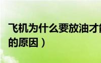 飞机为什么要放油才能降下来（飞机飞行放油的原因）