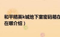 和平精英k城地下室密码箱在哪（和平精英k城地下室密码箱在哪介绍）
