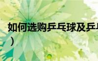 如何选购乒乓球及乒乓球拍（怎么选购乒乓球）