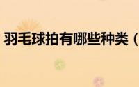 羽毛球拍有哪些种类（羽毛球拍的种类总结）