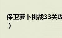 保卫萝卜挑战33关攻略（挑战33关攻略讲解）