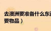 去澳洲要准备什么东西（去澳洲要带些什么必要物品）