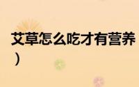 艾草怎么吃才有营养（艾草如何制作营养好吃）