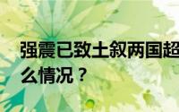 强震已致土叙两国超11000人遇难 具体是什么情况？