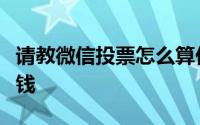 请教微信投票怎么算价格、快速投票一票多少钱