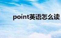 point英语怎么读（point什么意思）