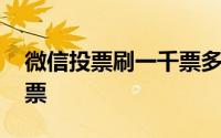 微信投票刷一千票多少钱 真人投票多少钱一票