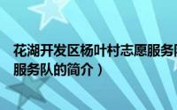 花湖开发区杨叶村志愿服务队（关于花湖开发区杨叶村志愿服务队的简介）