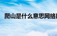爬山是什么意思网络用语（爬山是什么梗）