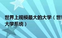 世界上规模最大的大学（世界上规模最大的大学是纽约州立大学系统）
