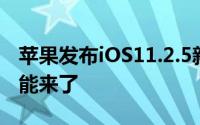 苹果发布iOS11.2.5新测试版查看电池状态功能来了