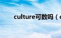 culture可数吗（culture可不可数）