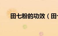 田七粉的功效（田七粉的功效与作用）