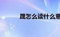 晟怎么读什么意思（晟怎么读）
