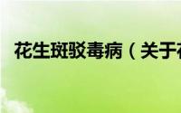 花生斑驳毒病（关于花生斑驳毒病的简介）