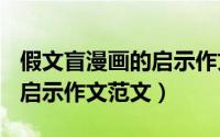 假文盲漫画的启示作文500字（假文盲漫画的启示作文范文）