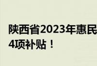 陕西省2023年惠民惠农补贴政策清单：共有34项补贴！