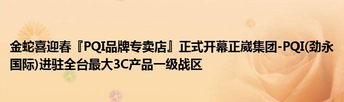 金蛇喜迎春『PQI品牌专卖店』正式开幕正崴集团