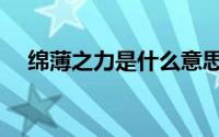 绵薄之力是什么意思（绵薄之力的解释）