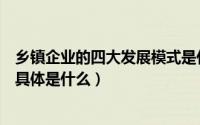 乡镇企业的四大发展模式是什么（乡镇企业的四大发展模式具体是什么）