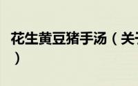 花生黄豆猪手汤（关于花生黄豆猪手汤的简介）