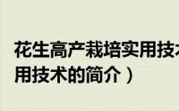 花生高产栽培实用技术（关于花生高产栽培实用技术的简介）
