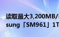 读取最大3,200MB/s超高速NVMeSSDSamsung「SM961」1TB版本发售开始