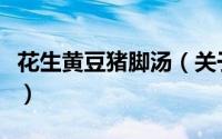 花生黄豆猪脚汤（关于花生黄豆猪脚汤的简介）